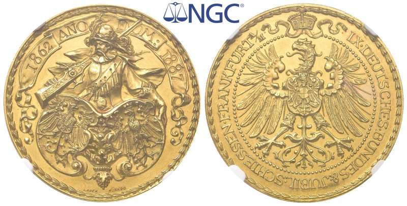 Frankfurt, Stadt, Goldmedaille 1887, Werkstatt Lauer, Nürnberg